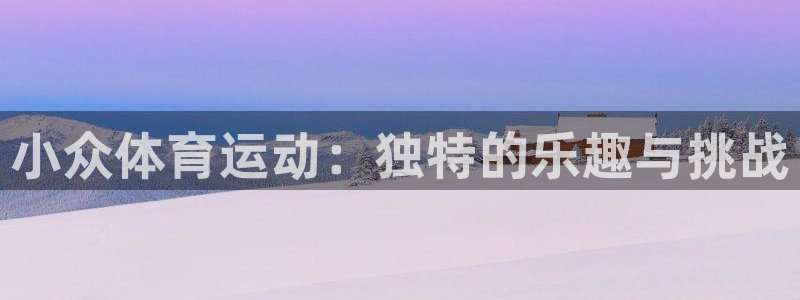 3377体育黑款吗：小众体育运动：独