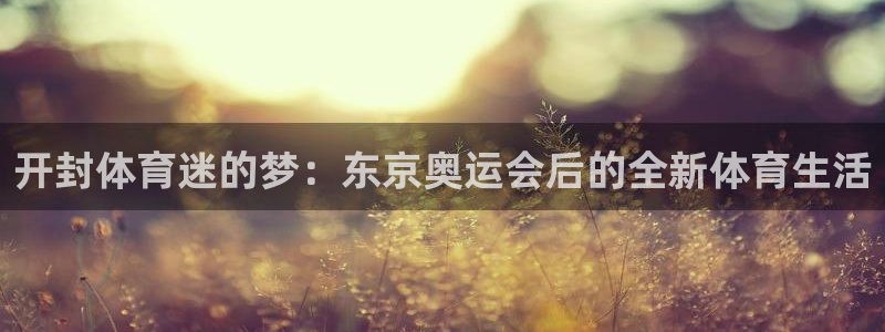  3377体育提款容易通过吗：开封体育迷的梦：东京奥运会后的全