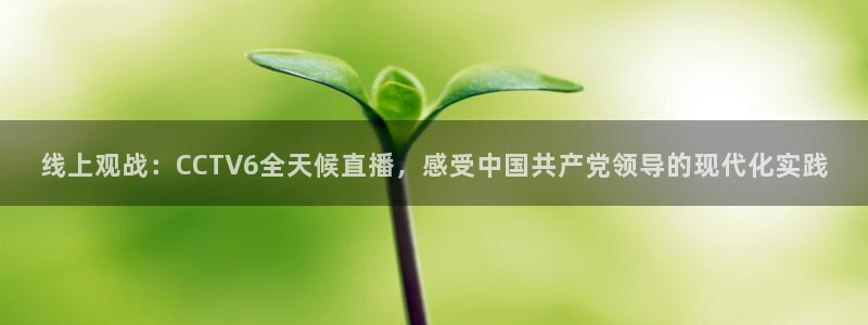 833直播体育nba：线上观战：CCTV6全天候直播，感受中国共产党领导的现代化实践